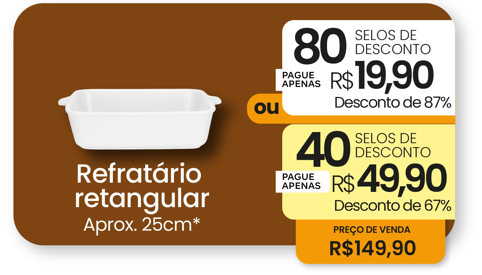 REFRATÁRIO RETANGULAR APROX 25CM